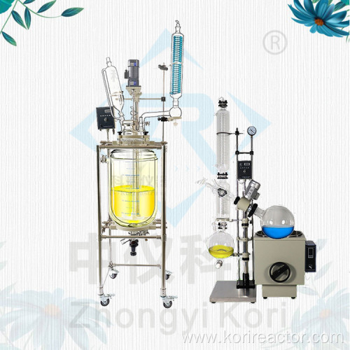 Reactor Double Layer Jacketed Glass for labs chemical